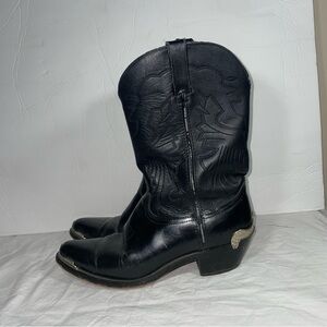 Mens Durango Black Cowboy Boots Sz 8.5 Style DB500 Toe Rand & Heel Guard Wester